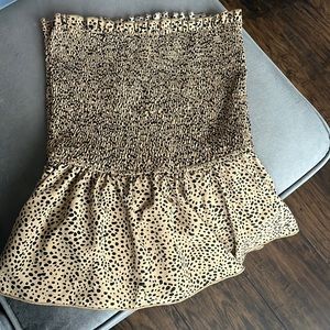 Women’s Cheetah Print Scrunch Tube Top